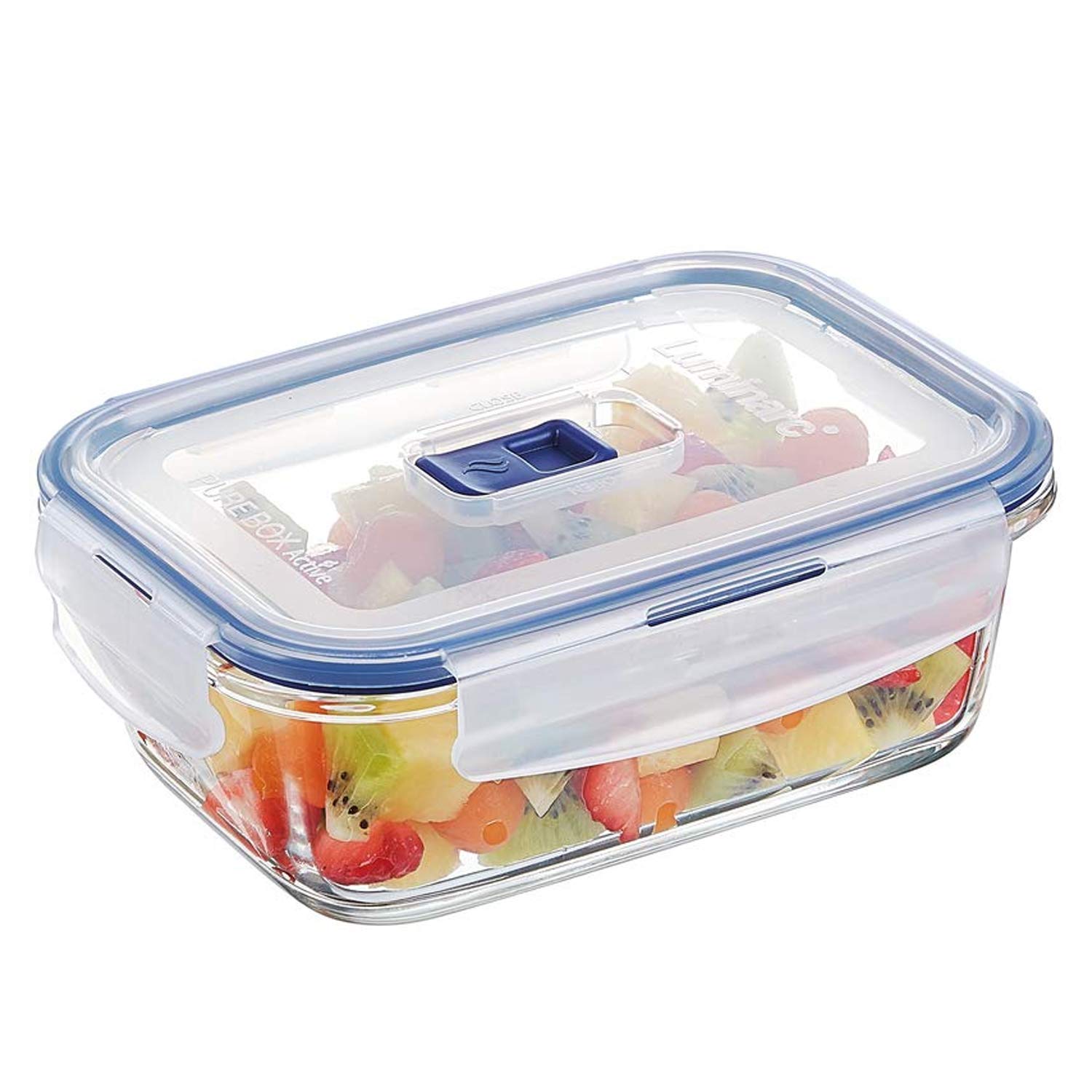9207680 Pure Box Active - Recipiente Hermetico Rectangular, Vidrio, 0.82 L, 16 x 11 x 6 cm