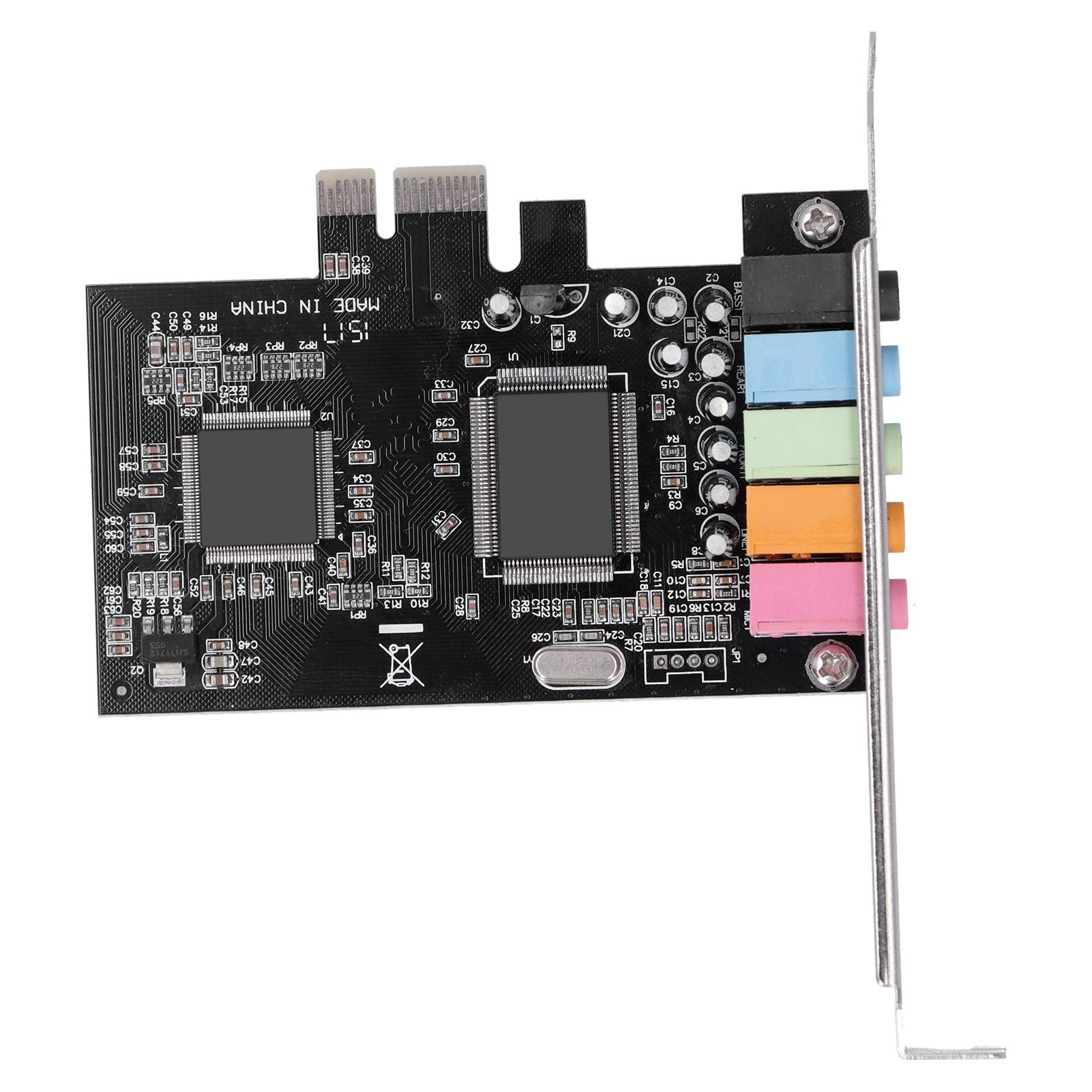 5.1-kanałowa karta dźwiękowa PCI-Express z pełnym dupleksem, karta dźwiękowa stereo z chipem CMI8738, do systemu na komputer stacjonarny, komputer do kina domowego, duże gry 3D
