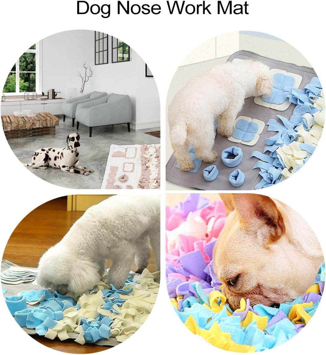 YARNOW Dog Snuffle Mat for Dogs Pet Feeding Pad Plush Mat Pet Activity Pad Dog Foraging Skill Training
