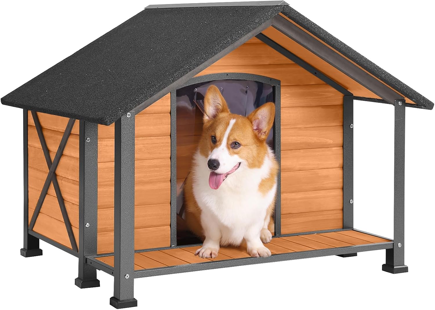 Aivituvin Dog House with AntiChewing Metal Frame Outdoor