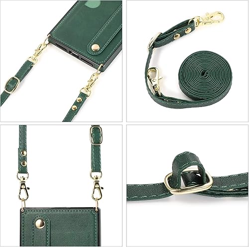 Miniatura 3 de CCSmall Funda para Samsung Galaxy S22+ Plus (no S22) con soporte para ranura para tarjetas, correa de hombro ajustable extraíble con cordón cruzado