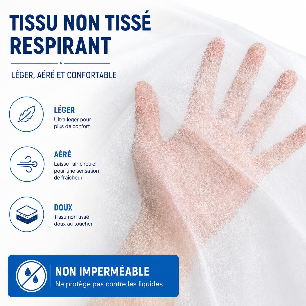 Kit biancheria da letto usa e getta – 5 fodere materasso 160 x 200 cm e 10 federe 60 x 60 cm – non impermeabile, protezione biancheria da letto – lenzuolo con angoli monouso – turismo e medico