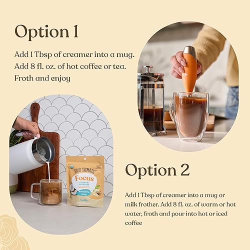 Miniatura 6 de Think Vanilla Coconut Coffee Creamer de Four Sigmatic  Crema de café orgánica con melena de león y L-teanina  Crema de coco en polvo  Crema en polvo