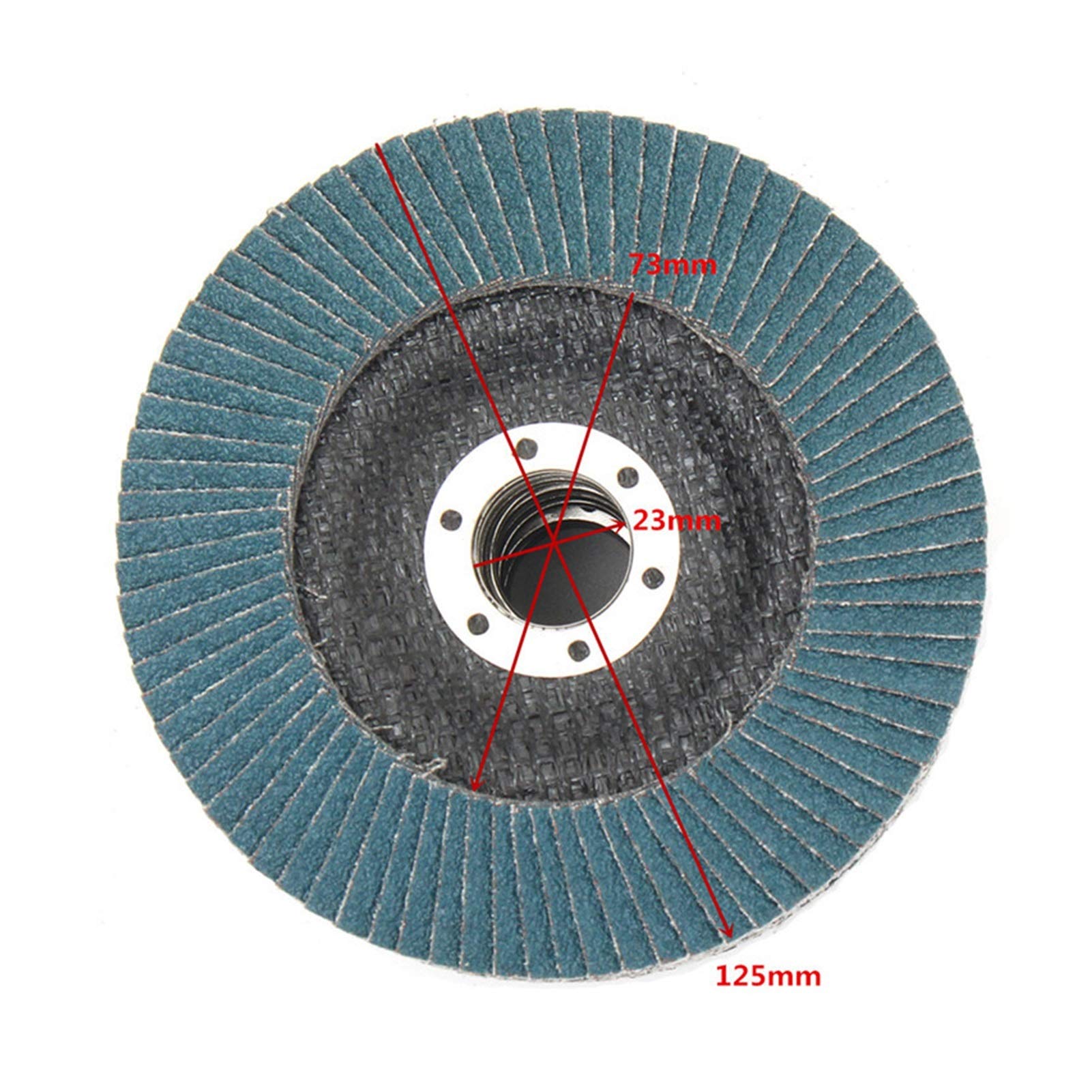 HHRFCS 10 sztuk 125mm profesjonalne tarcze listkowe 5-calowe tarcze szlifierskie 40/60/80/120 ziarno szlifierskie tarcze polerskie ostrza do szlifierki kątowej (rozmiar: 60)