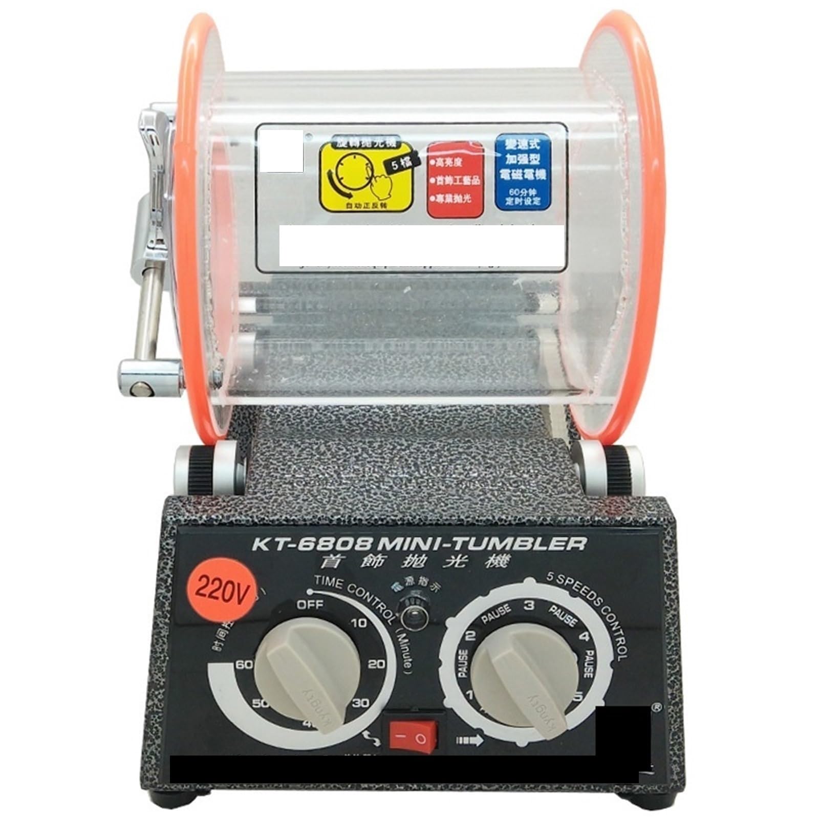 JVDDI Polishing Machine, Jewelry Rotary Tumbler, Tumbling Mini-Tumbler Rotary Tumbler Polishing Machine Jewelry Polisher