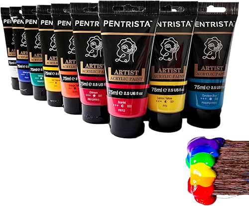 Professional Acrylic Paint Sets-20 Colors(75ml/2.54oz)-Heavy Body Acrylic Paint Tubes,Art Supplies