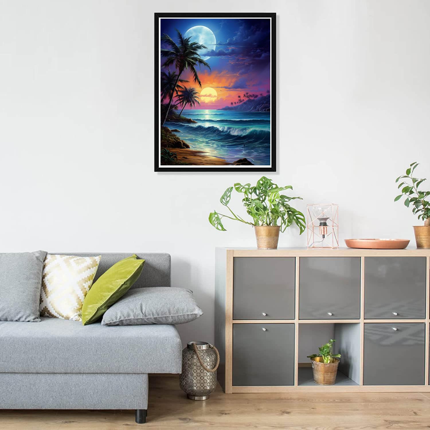 Diamond Art Kits For Adults Beginners - 5D Full Drill Eagle With Waterfall Design, 12x16 Inch DIY Gem Painting Home Decor