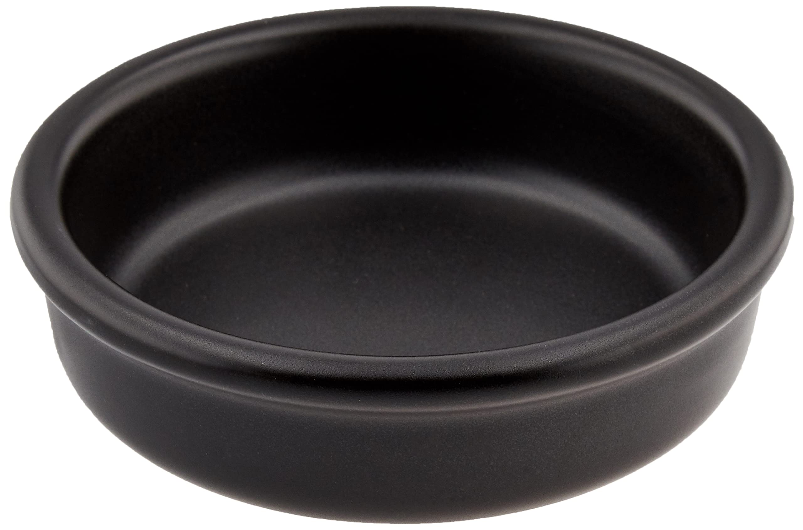 Banko Ware 15586 Ahijo Pot, Diameter Approx. 4.7 x 1.2 inches (12 x 3 cm), Ahijo Dish, Direct Fire, Pottery, Microwave Safe, Oven-safe, Wide Mouth, Easy to Clean, Black, Black, Made in Japan