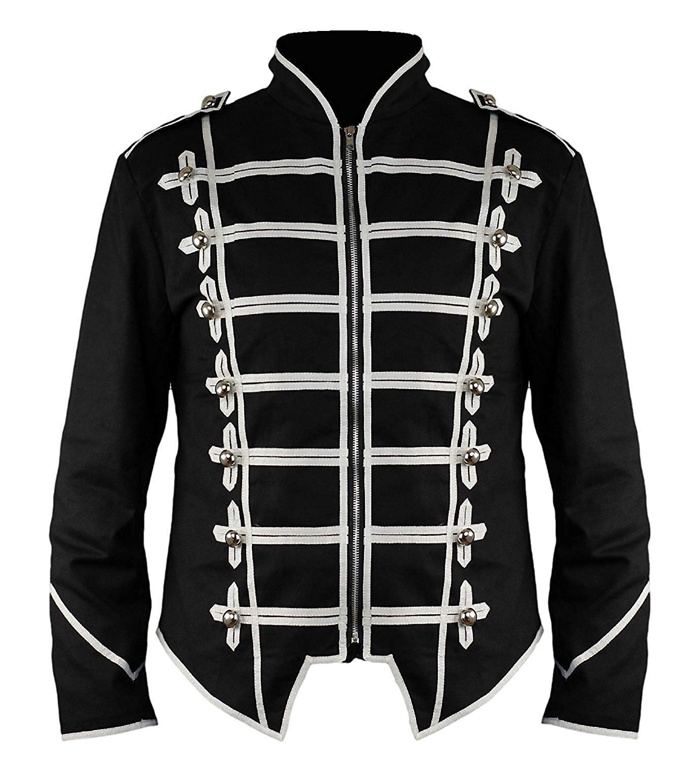 Photo 1 of Ro Rox Steampunk Military Drummer Emo Punk Gothic Parade Jacket - Black (XXXL)