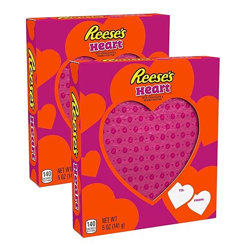 Reese's - Caramelo de chocolate con leche y mantequilla de maní para el día de San Valentín, 4.97 oz5 onzas (paquete de 2) enviado desde Canadá