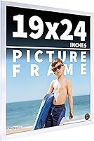 Vista 192 de Marco de 28 x 36 pulgadas de madera de peltre plateado con plexiglás acrílico UV, parte trasera de tablero de espuma y accesorios incluidos