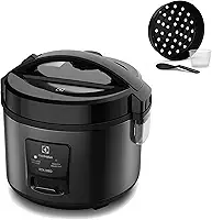 Electrolux Panela Elétrica vapor arroz capacidade 2L 6 Xícaras 2 em 1 timer panela removivel antiaderente tampa com visor transparente ERC10 inox 127v por Rita Lobo Rita Lobo