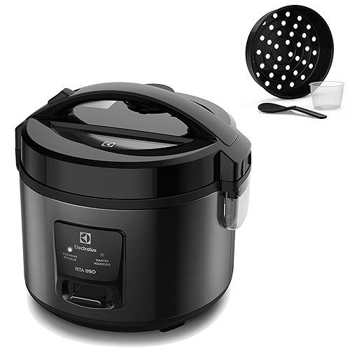 Electrolux Panela Elétrica vapor arroz capacidade 2L 6 Xícaras 2 em 1 timer panela removiv...