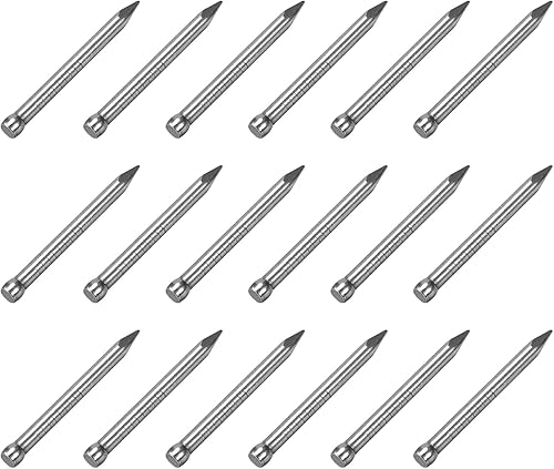 METALLIXITY Uñas de acabado (0.079 x 0.984in), 100 unidades, clavos de acero al carbono, para zócalo de carpintería