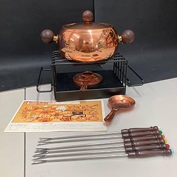 COPPER 100  WARE チーズフォンデュ鍋セット Yahoo!オークション - COPPER 100 チーズフォンデュ鍋 銅鍋