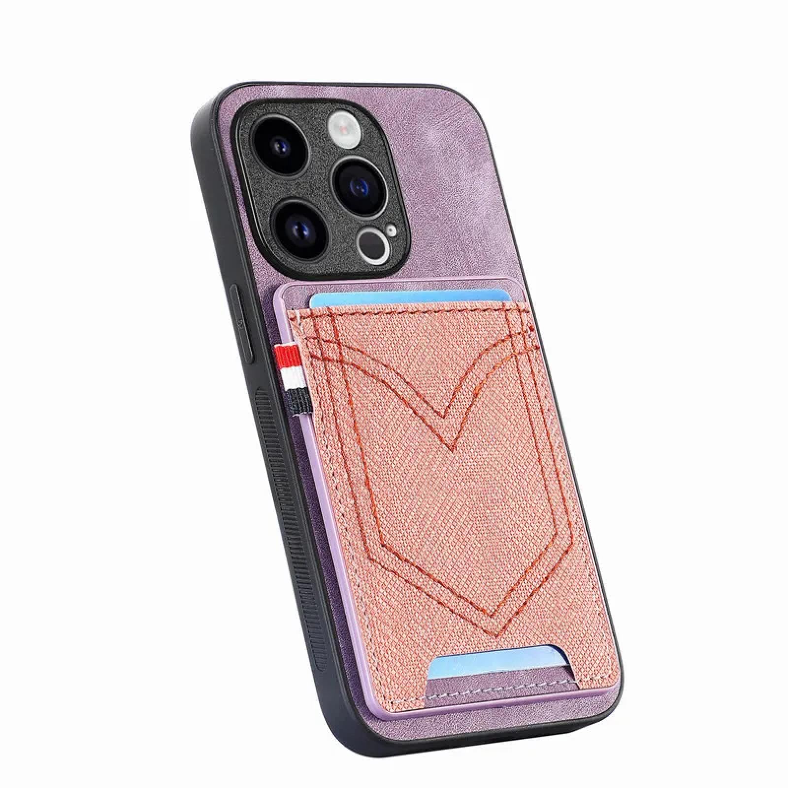 Do iPhone SE 2020 (2022) Magnetyczny skórzany portfel na karty etui na telefony z klapką etui z podstawką (do iPhone SE 2020 (2022)/FIOLETOWY)