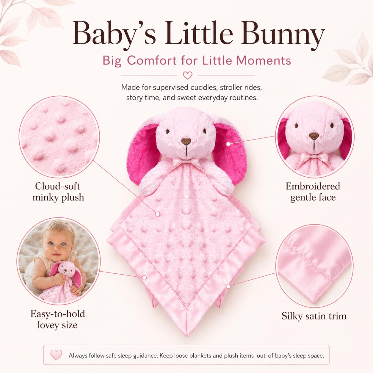 Amazon.com: SweetPea Universe Bunny Lovey, Oeko-TEX Certified