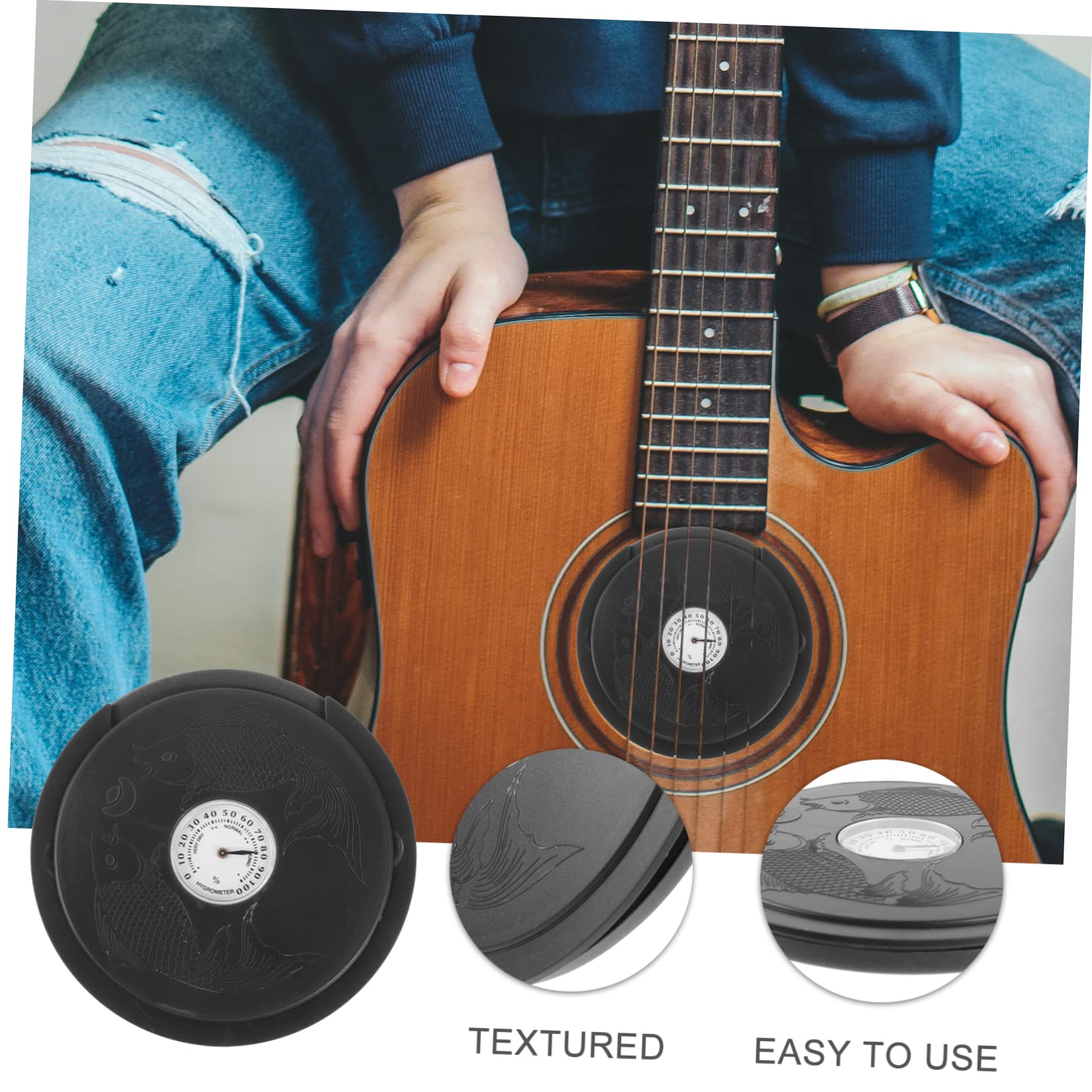 HEMOTON 2 Umidificatori Per Chitarra Acustica Umidificatore Per Foro Acustico Per Chitarra Acustica Kit Igrometro Per Chitarra