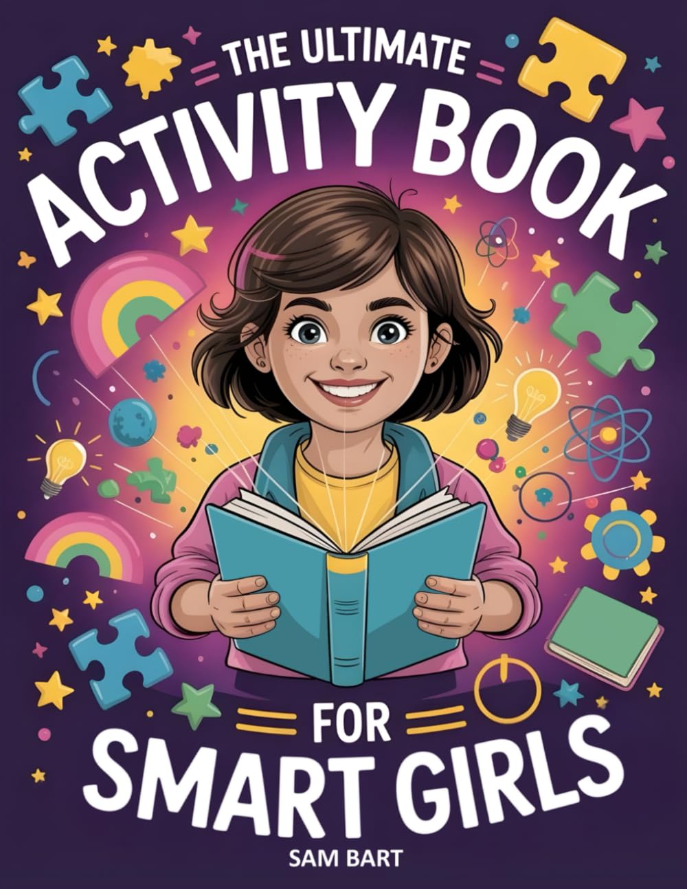 The Ultimate Activity Book for Smart Girls: Mind Games and Puzzles Featuring Word Searches, Sudoku, Mazes, Crosswords, Spot the Differences, and ... Challenges for Fun, and Sharpen Logic