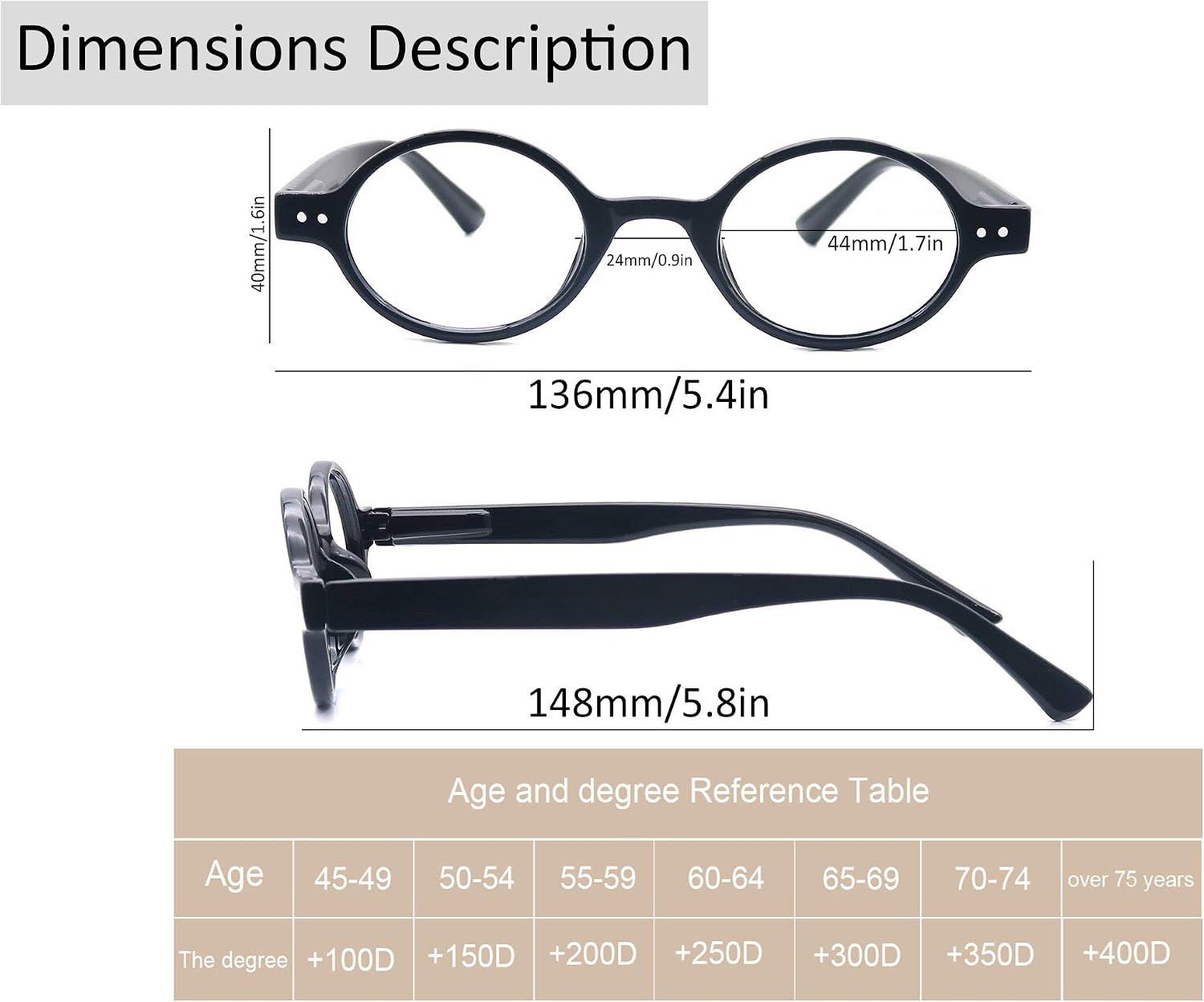 OLOMEE Readers for Womens +2.50 Cute Round Readers Cheaters Stylish Lightweight Reader Glasses 4 Pack Comfortable Fit Spring Hinge