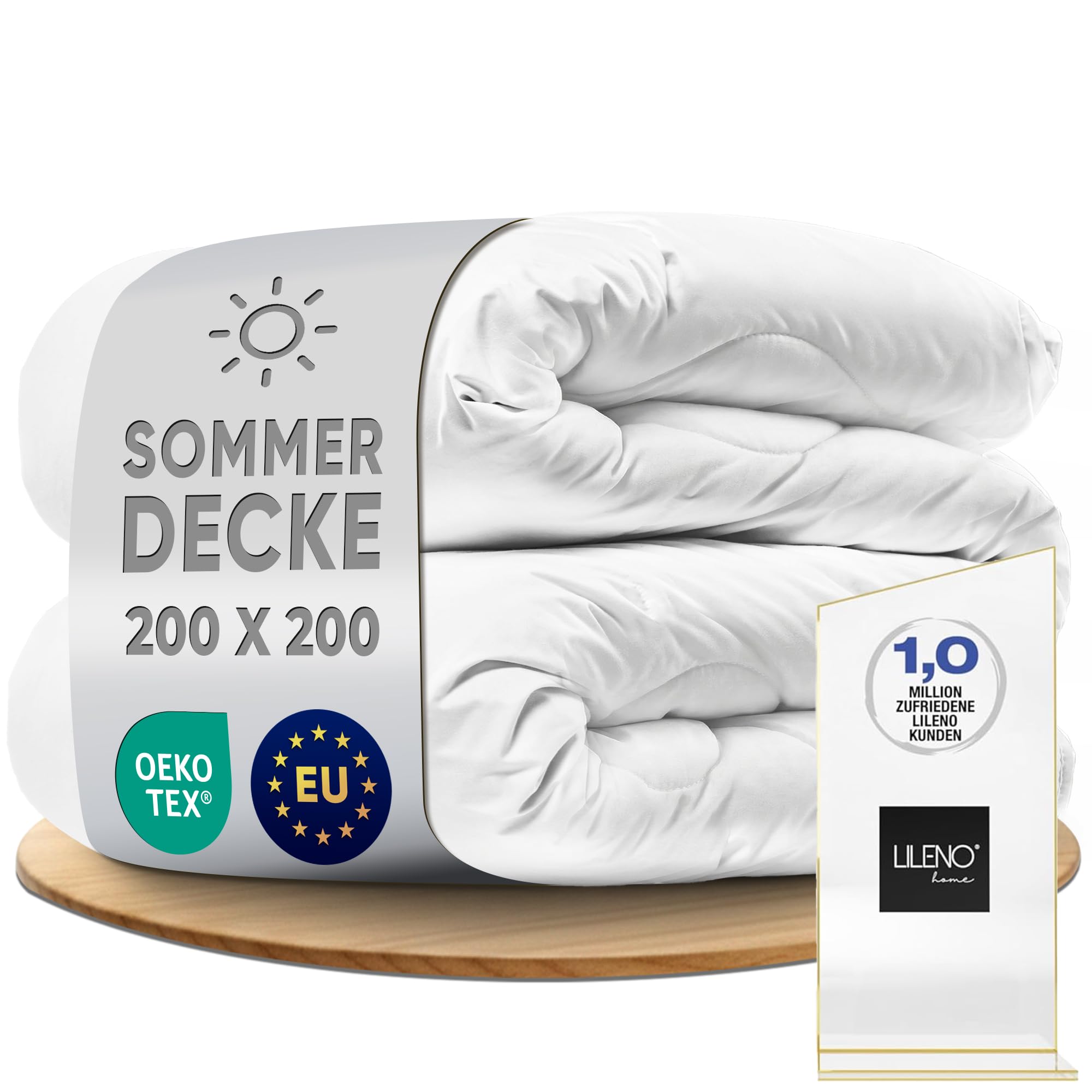 LILENO HOME Premium Bettdecke | 95°C waschbar, Sanitized & Oeko-Tex Bettdecken | Allergikerfreundlich, Geräuscharm & Wolkenweich | Mikrofaser Blanket Made in EU
