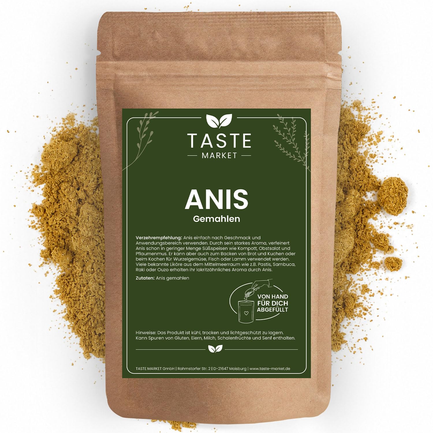 10 kg GRÖSSENAUSWAHL Anis gemahlen | Brotgewürz | Anissamen gemahlen | Gewürz | Anis Pulver | Wurstgewürz
