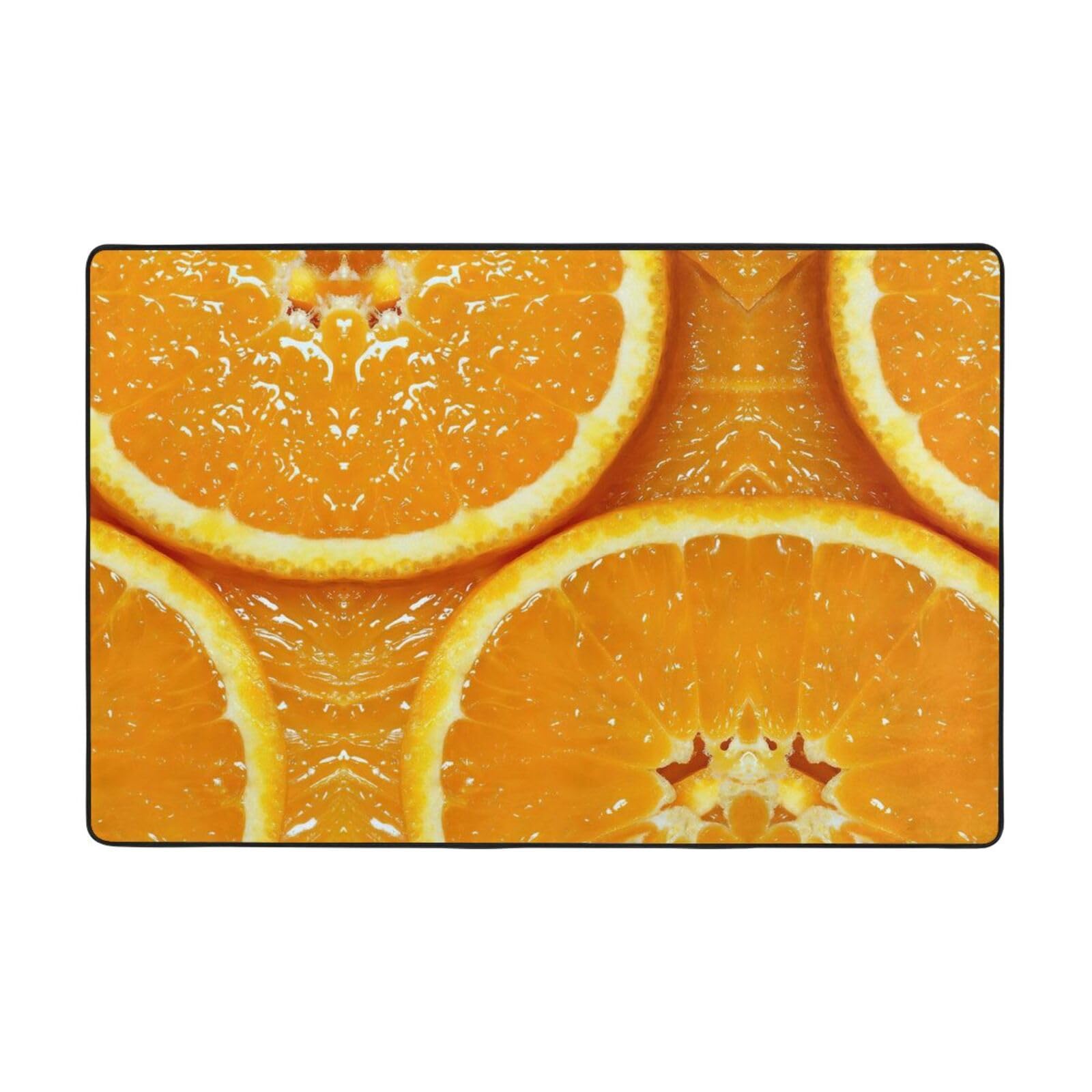 Tapis de sol orange fraîche pour une chambre lumineuse et cocooning