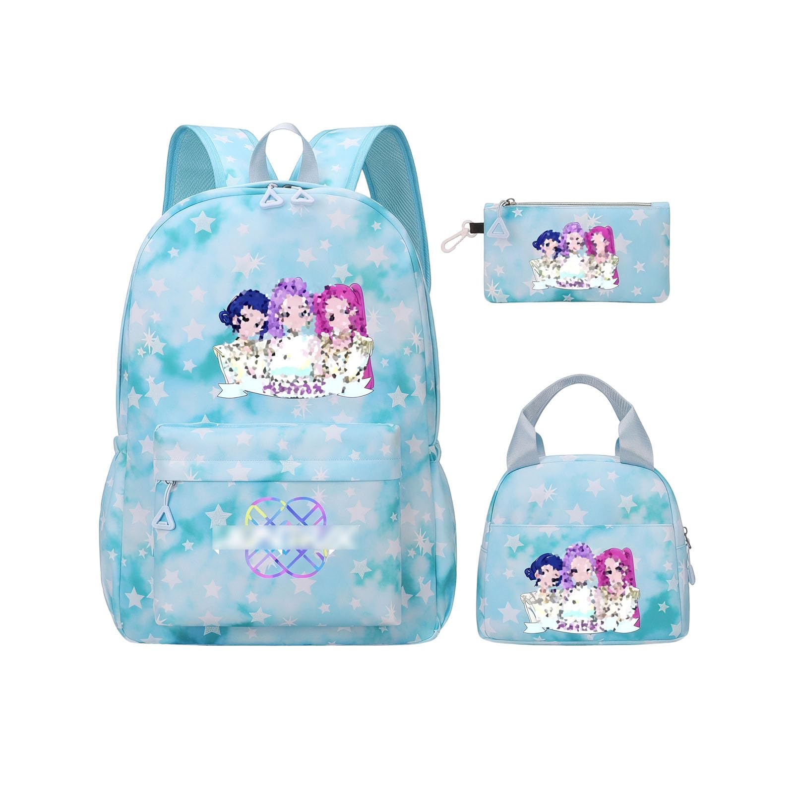 Borsa Kpop, set scuola ragazza con astuccio e borsa per il pranzo