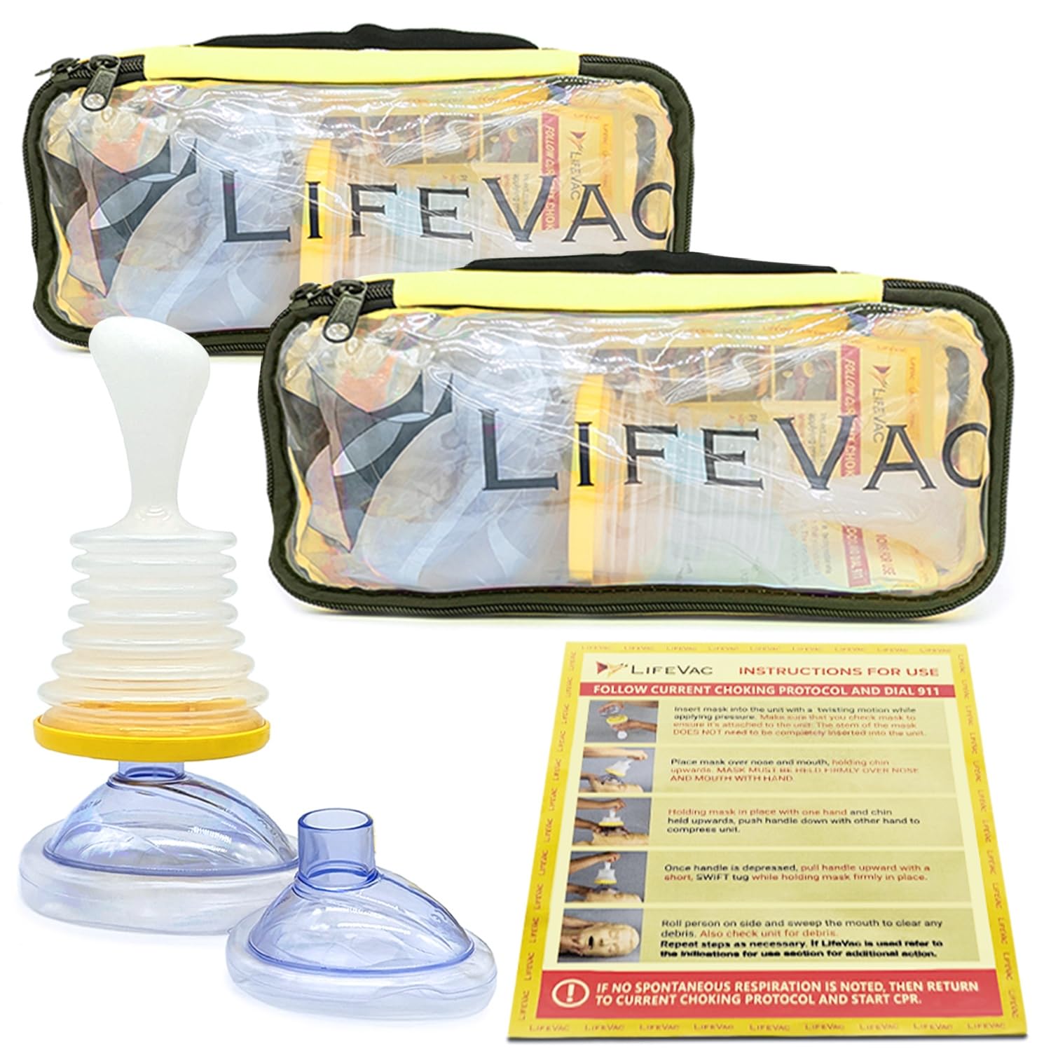LifeVac Yellow Travel Kit (2-Pack)