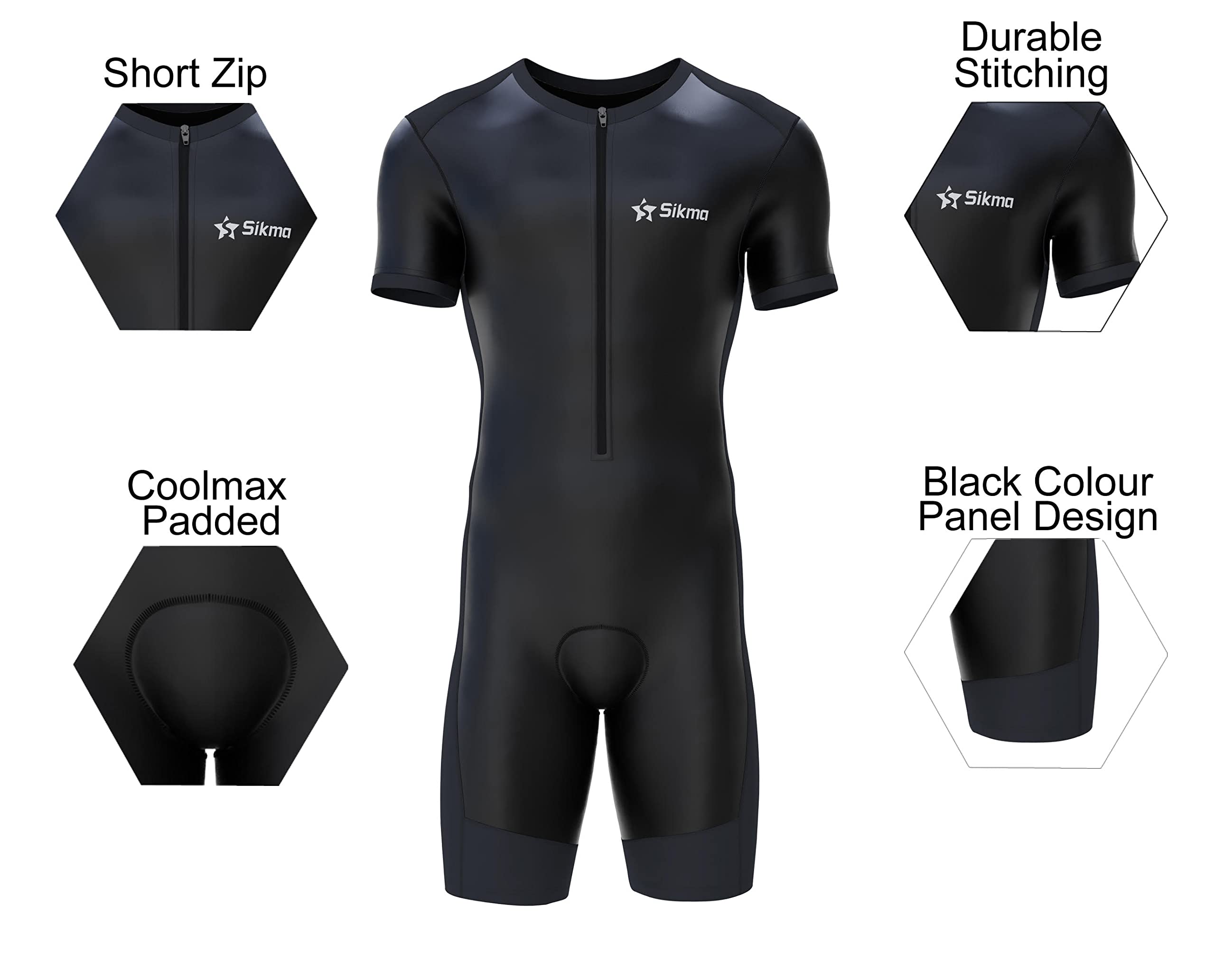 Sikma Combinaison de Cyclisme rembourrée pour Homme