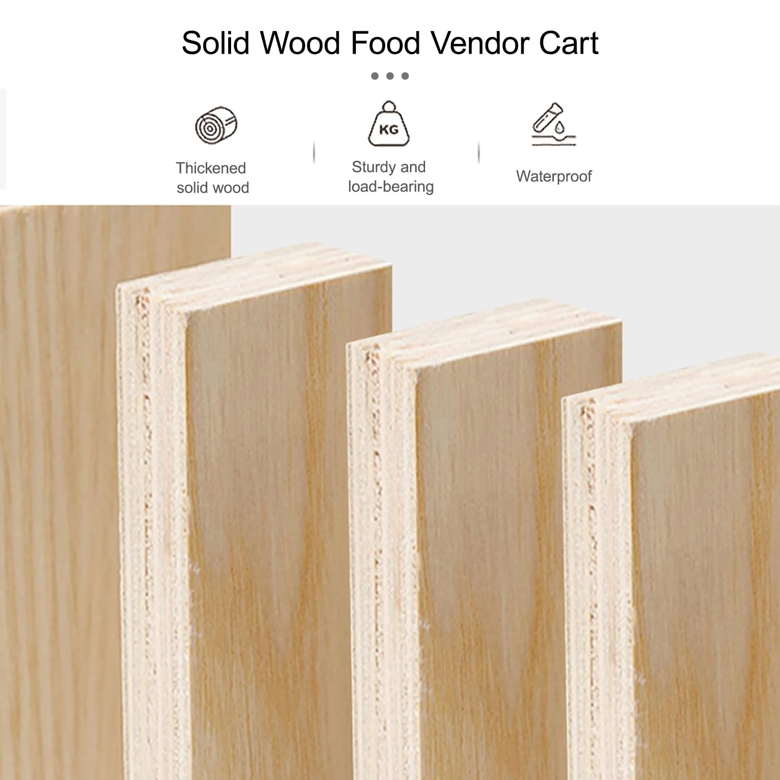 Carrello pieghevole portatile con tettoia, carrello distributore a 2 livelli e display per chioschi per cibo di strada e mercati, giallo A, 140 cm / 55in, ideale per eventi all'aperto