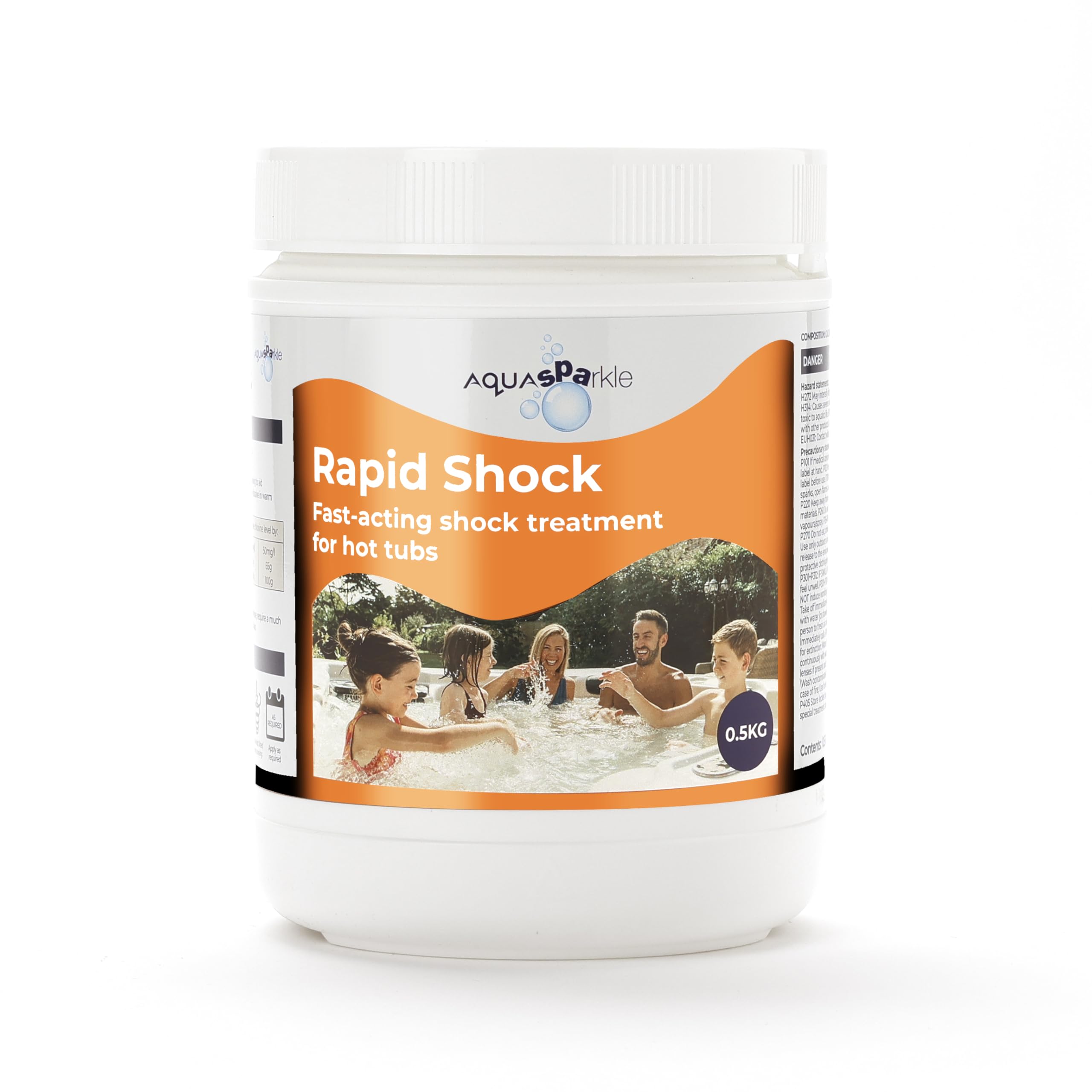 AQUASPARKLE RAPID SHOCK 0.5kg FAST DISSOLVING SHOCK TREATMENT FOR HOT TUBS/SPAS