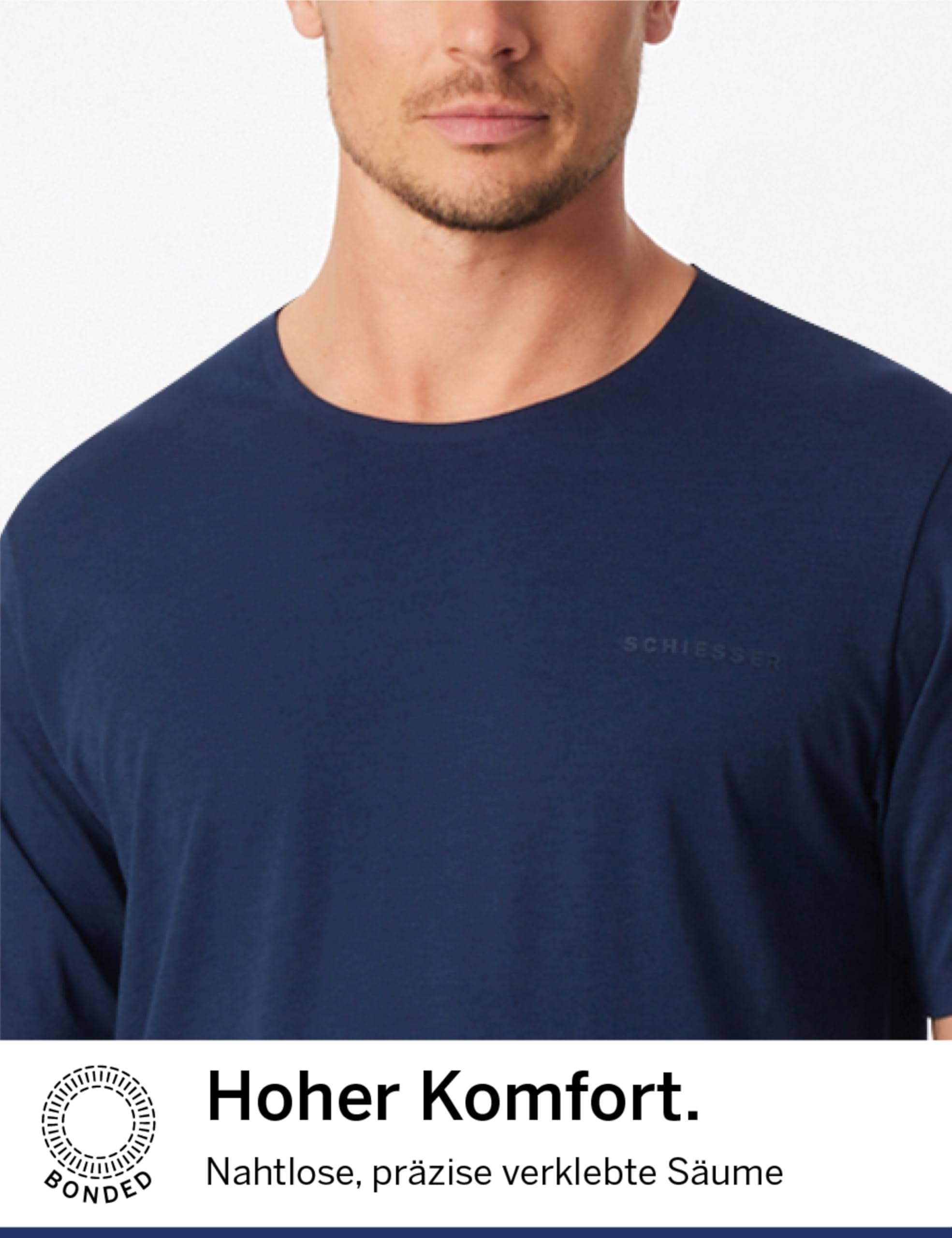Schiesser Herren Schlafanzug kurz Rundhals - Nightwear Set