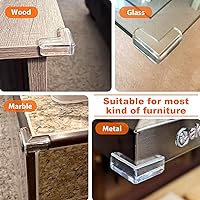 Vista 4 de Protectores de esquina, (16 unidades) protectores de esquina a prueba de bebés, esquinas y bordes para muebles, protectores de mesa, fundas