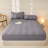 Vista 1 de Protector de colchón, suave, transpirable e impermeable, bolsillo profundo de 11 pulgadas, refrescante, transpirable, sin ruido, lavable a máquina