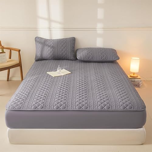 Mattress Protector, Soft Breathable Waterproof Mattress Pad Cover, 11 inches Deep Pocket, Cooling, Breathable Fitted Sheets, Noiseless, Machine