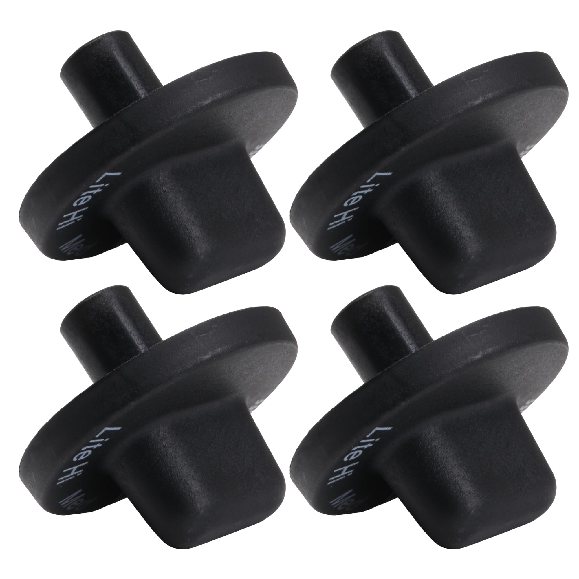 WalmineBlack Plastic 71001641 Oven Stove Control Dial Knob Replacement for Kenmore, Replace AP4088491 12001510 PS2077264 Pack of 4