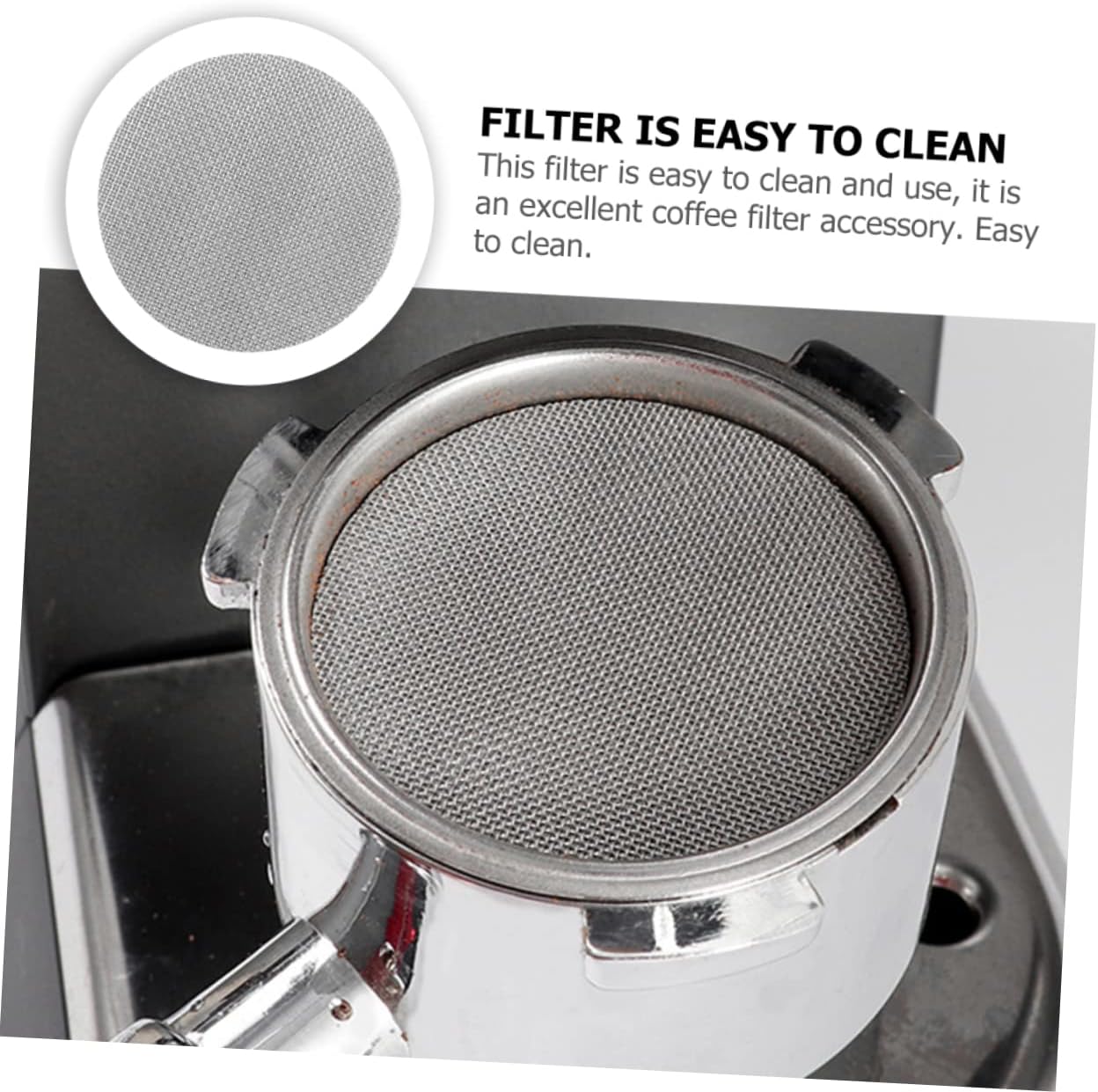 Housoutil 4pcs Espresso Machine Accessories Filter Mesh Plate Easy Clean Filter Maker