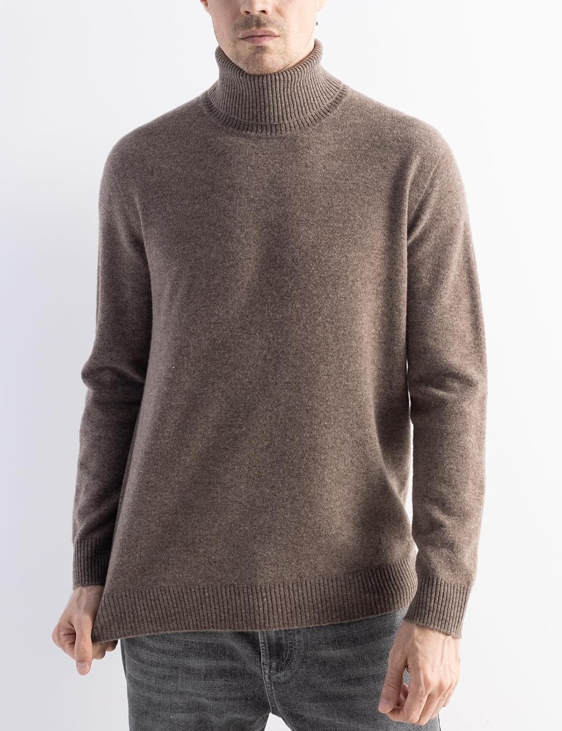 Chanyarn Men's 100% Merino Wool Sweater 2025 Fall Winter First-Line Ready to Wear High Neck Long Sleeve Seamless Knit Sweater - Image 3