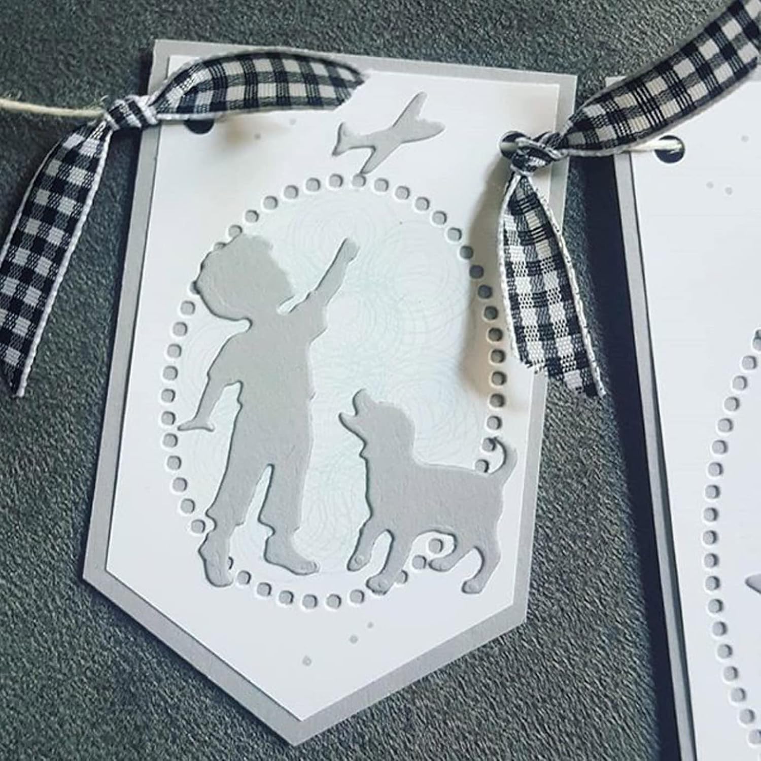 3 PCS Happy Baby Kids Children School Childhood Joy Riding Bike Dog Rabbit Metal Cutting Dies Set for DIY Scrapbooking Embossing Stencil Album Cardmaking Craft Handmade Gift Card Paper Die-Cut