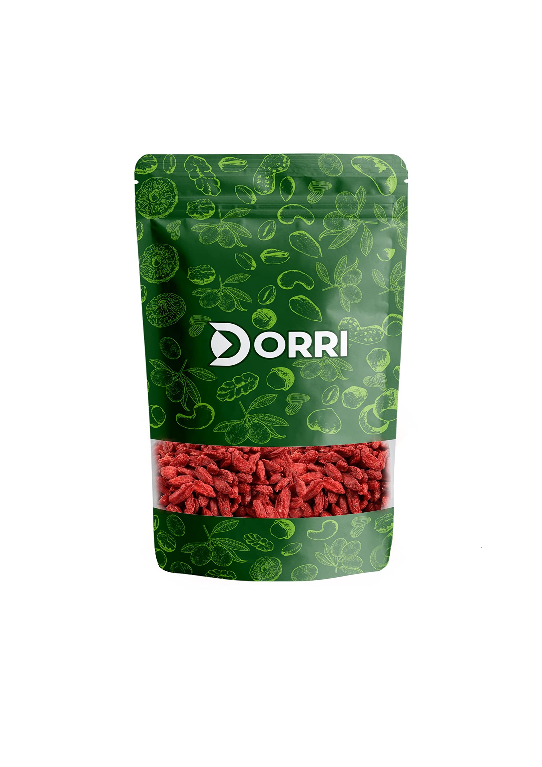 Dorri - Dried Goji Berries 1kg | Premium Quality Dried Berry, Healthy Snack, Suitable for Baking, Tarts, and Desserts (Available from 100g to 5kg)