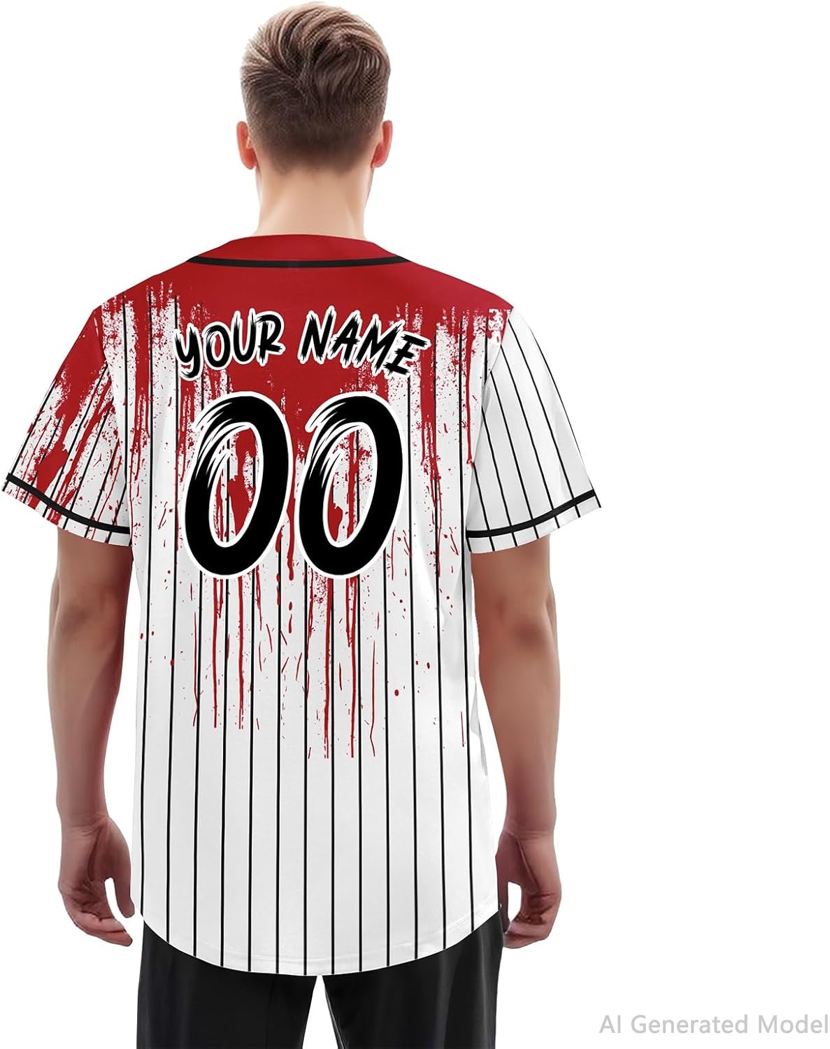 Custom Halloween Horror Baseball Jersey Bloody Scary Party Shirts