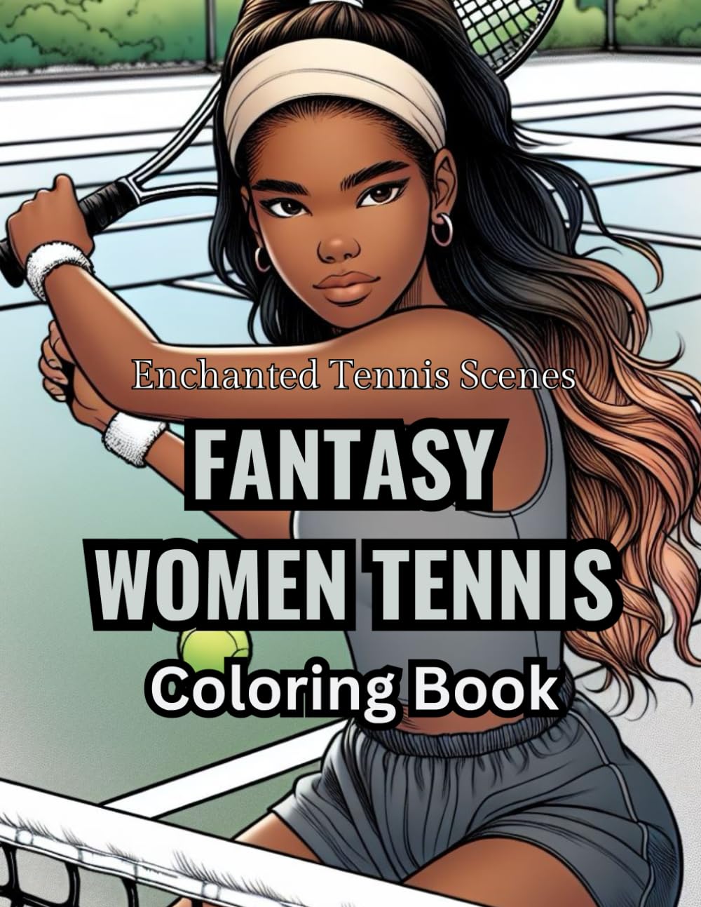 Women's Tennis Coloring Book: Enchanted Tennis Scenes and Adventures (Fantasy Coloring Books)