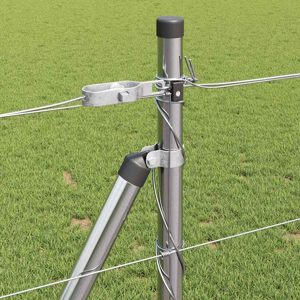 Ocynkowany prostokątny słupek ogrodzeniowy ze stali, 50 x 1 m, do użytku na zewnątrz, nowoczesny design do ogrodów i tarasów, odporny na korozję i warunki atmosferyczne, łatwy montaż