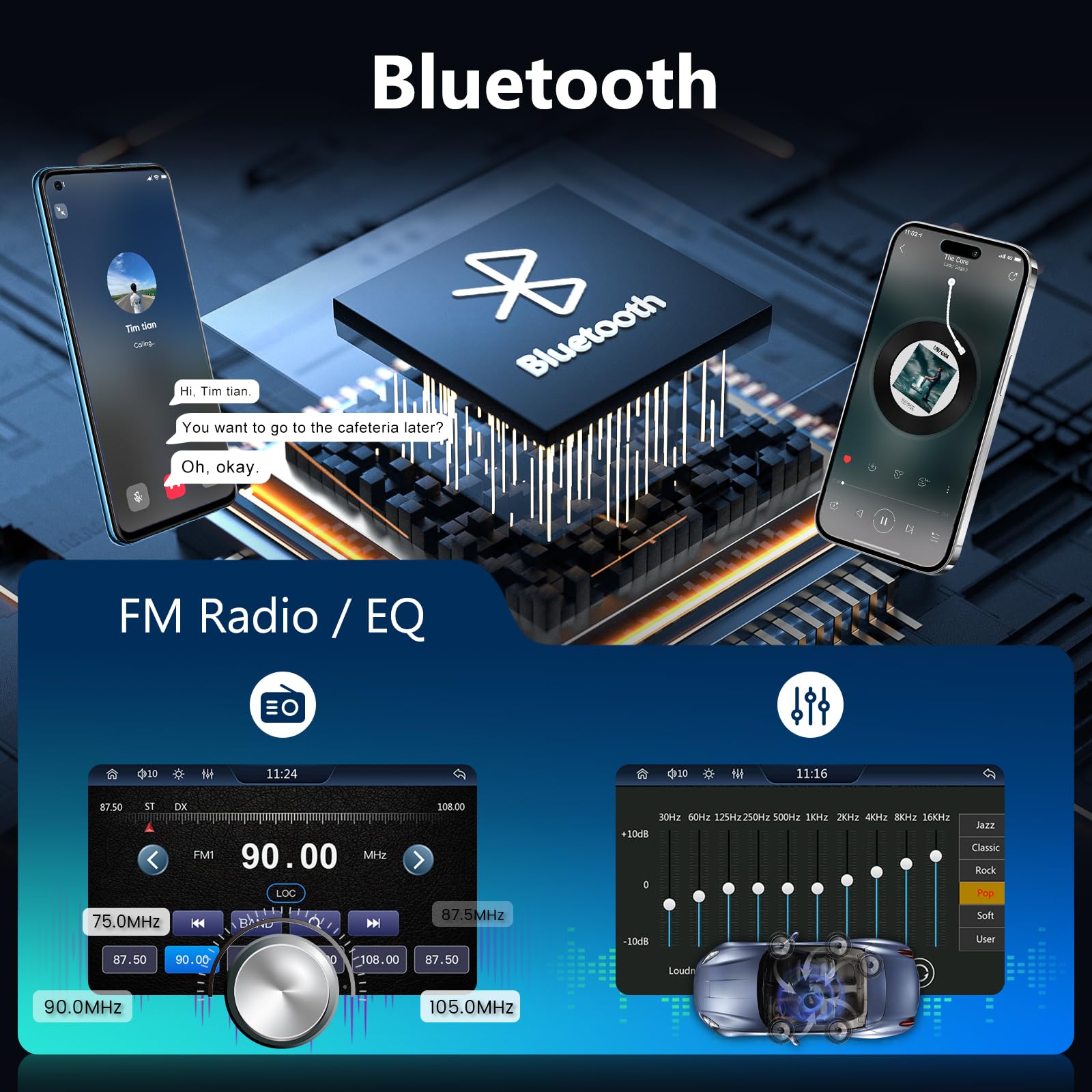 1 DIN Autoradio Écran Motorisé Rétractable 7 Pouces avec sans Fil Carplay Android Auto, Hodozzy Flip Out Ecran Tactile Poste Radio Voiture 1 Din Bluetooth FM MP5 USB/AUX/Lien Miroir/SWC+Caméra