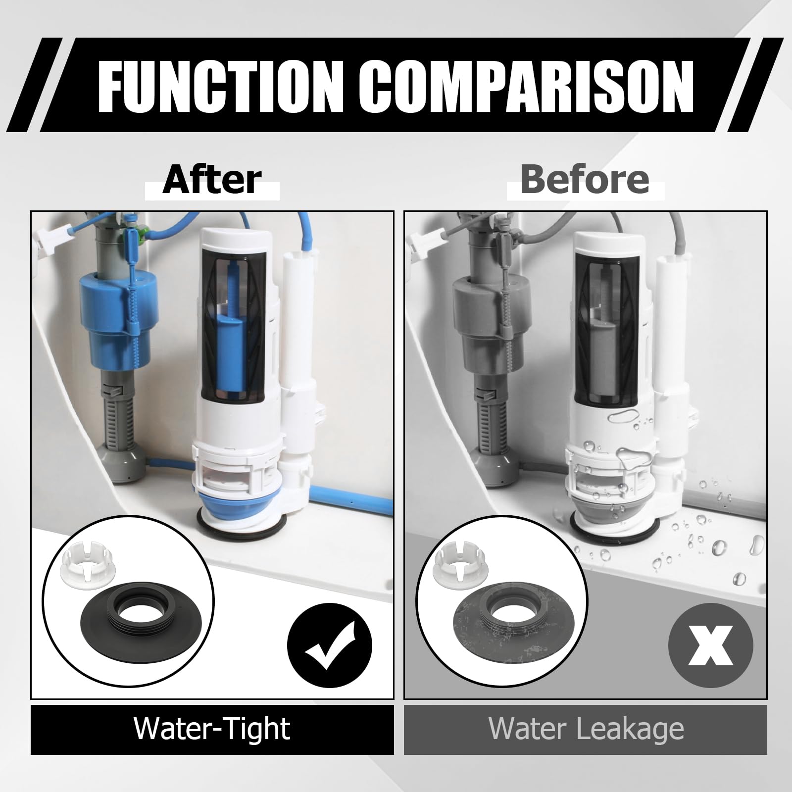 Flush Valve Seal Compatible with Ideal Standard Toilet Cistern 2Pcs - Image 3