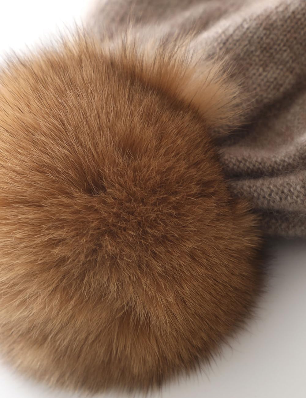 Cashmere 100% Kids Beanie with Ear Flaps for Boys Girls Pom Knit Hats Winter Outdoor Skull Snow Ski Cap Age 7-12