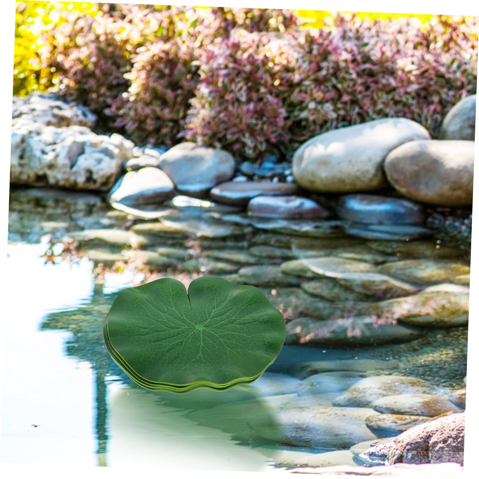 BESPORTBLE 4ensembles Plantes Flottantes Artificielles Plastique Pour Décoration Aquarium Nénuphars Verts Accessoires Naturels Pour Écosystème Aquatique