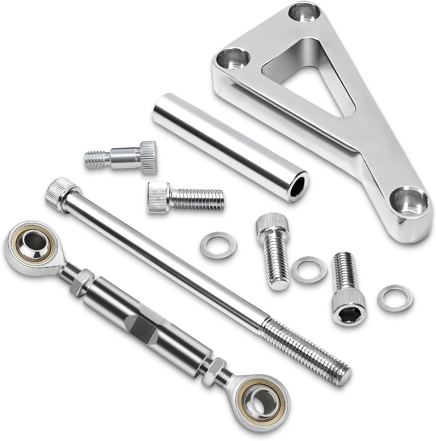 SBC Alternator Bracket, Long Water Pump Lwp Aluminum Alternator Bracket Kit Polished for Chevy SBC 350 Small Block Engine