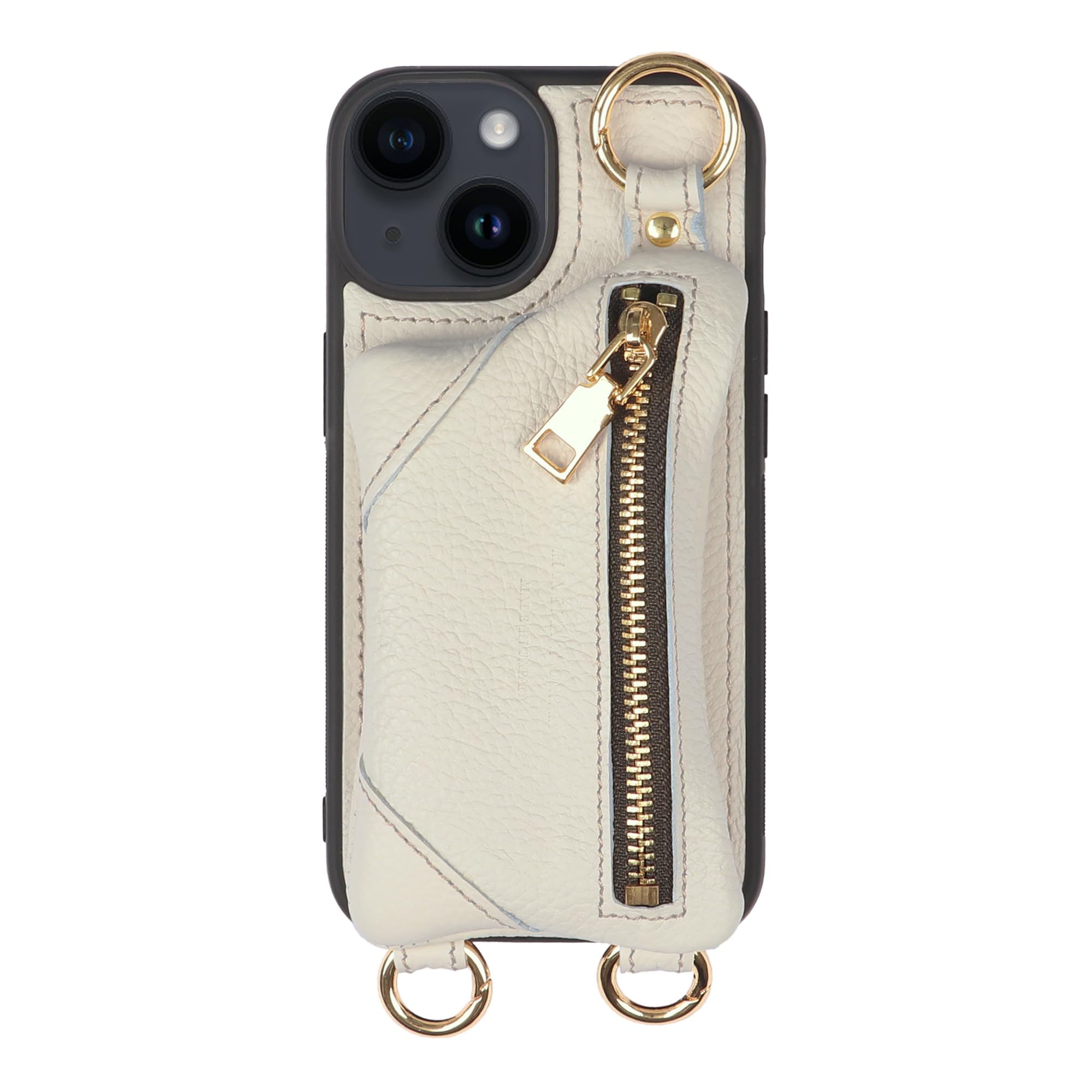 Amazon.co.jp: HANATORA BPCJP-15-White iPhone 15 Case, Shoulder